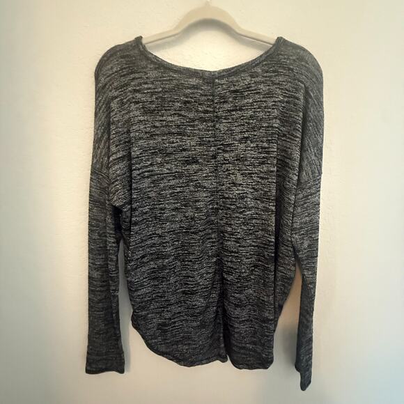 Rag & Bone Gray Marled Hudson Long Sleeve Knit Top Pullover Lightweight Medium - Picture 2 of 5